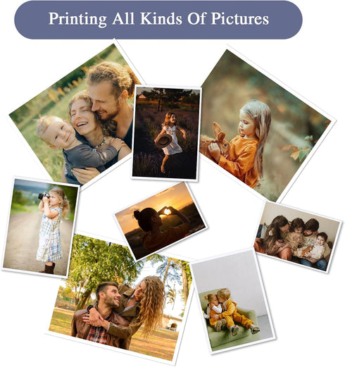 ZBEIVAN Photo Paper 4x6, 5x7, 8x10 inch High Glossy Paper 150 Sheets, 200 GSM Paper for Printer (4x6 50 Sheets, 5x7 50 Sheets, 8x10 50 Sheets)...