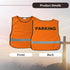 Neon Orange Parking Safety Vest - 100% Polyester, Lightweight, Adjustable, Reflective Stripe - Safety Vests for Maximum Visibility - XL...