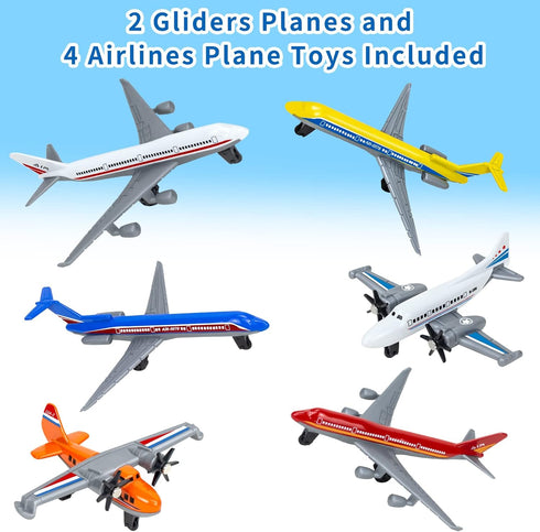 YongnKids 18 Pack Diecast Airplane Toys for Toddlers, Aircraft Plane Toy for Boy Girls 3 4 5 6 7 Years Old,Metal Aeroplane Toys Set Models Plane B...