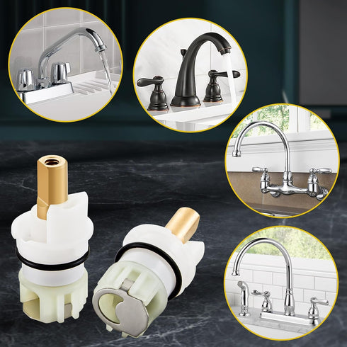 RP25513 faucet stem assembly, Replacement Kit for Delta two handle faucet repair kit, Includes RP4993 Seats and Springs, 4 Pack...