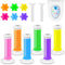 6Pcs Toilet Bowl Cleaner, 6 Kinds of Scent Toilet Cleaner Gel Stamp Kit for Bathroom Clean, Flower Toilet Gel Stamp,Toilet Stamp Cute Shape Includ...