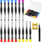 18PCS Mini Precision Screwdriver Set With Case, Lengnoyp Magnetic Small Flathead Phillips Pentalobe Torx Star Screwdriver Set Kit and Tweezers for...