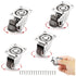 Small Caster Wheels 1 Inch, Low Profile 360 Degree Swivel Casters Set of 4, Little Rubber Base Rolling Plate Caster Wheels for Small Furniture(2 w...