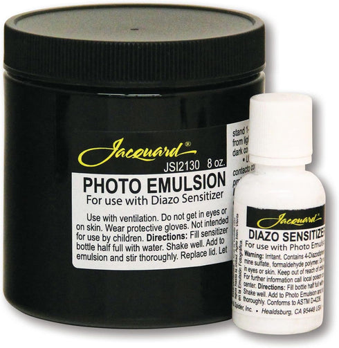 Jacquard Photo Emulsion & Diazo Sensitizer 8oz - Light Sensitive Emulsion - Create Silk Screens with Photos Lettering Logos or Detailed Images...