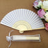 50PCS Drawstring Organza Folding Hand Fan Pouch Party Wedding Favor Bags (White)...