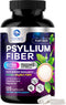 Psyllium Husk Powder Caps 1500mg - Non-GMO, Natural Soluble Fiber for Daily Digestive Health & Regularity Support, Vegan Psyllium Fiber Supplement...