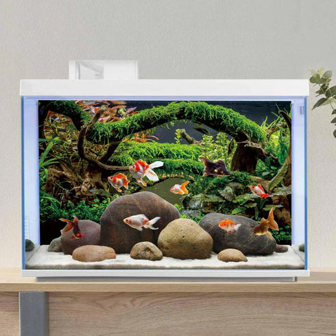 AWERT 48x24 inches Aquarium Background Branches Terrarium Background Aquatic Plant River Bed & Lake Fish Tank Background Vinyl Background...