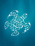 Custom Nautical Tiki Turtle Flower Stencil - 5.5 x 5.5 Inches, Personalized Reusable Plastic Stencil for DIY Oceanic Creations...