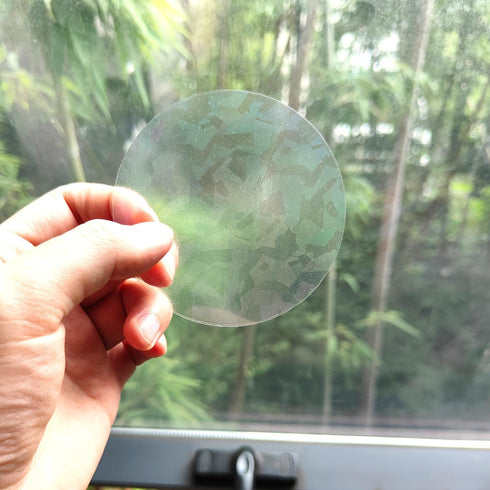Holographic Window Decals for Bird Strikes - Glass Reminder Anti-Collision Window Stickers - Avoid Birds Hitting Windows, Circle, 25 Pieces...