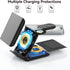 Wireless Charger Stand, 3 in 1 Foldable Fast Charging Station for Apple Multiple Devices, Compatible with iPhone 15/14/13/Pro Max/Pro/Plus/Mini, f...