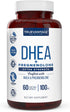 DHEA 100mg Supplement with Pregnenolone 60mg -Supports Hormone Balance, Lean Muscle Mass, Energy, Mood, Sleep, and Healthy Aging in Men and Women-...