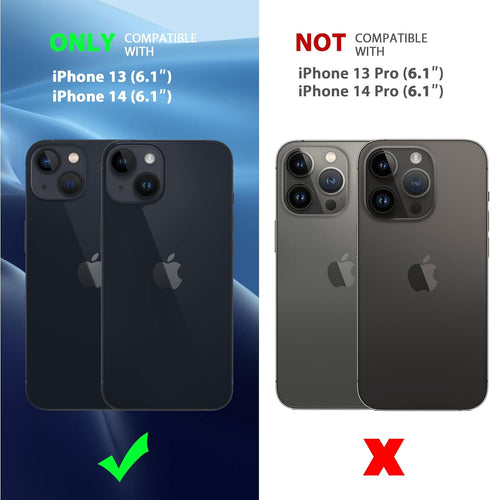 CACOE Magnetic Case for iPhone 13 & iPhone 14 6.1 inch-Compatible with MagSafe & Magnetic Car Phone Mount,TPU Thin Phone Cases Cover Protective Sh...