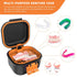 ARGOMAX Leak Proof Denture Bath Cup, Portable Soaking Denture Box, Denture Bath Case with Strainer, for Dentures and Braces (Black + Orange)....