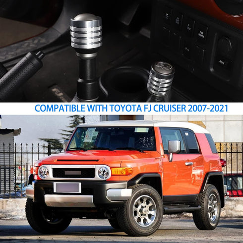 Suitable for Toyota FJ Cruiser 2007-2021 Gear Shifter Head Cover, Aluminum Alloy Gear Shift Knob Cover Interior Gear Shifter Head Decoration Prote...