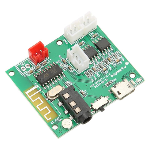 Power Amplifier Board, Stable PCB Bluetooth 5.0 3.5AUX Input 3POUT Output Digital Sound Amplifier Board Module with Power Cable and Sound Cable...