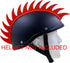 Punk Rubber Mohawk Warhawk Wig Accessory Stick On Helmet for Ski Skate Bike Biker Bicycle Scooter Motorcycle Helmet (Sharkfin - Red)...