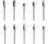 Rotary Burr Set, 10pcs Tungsten Carbide Rotary Burrs Set Double Cut Points Files Grinder Fit Rotary Tool for Engraving Wood Working Carving Polish...