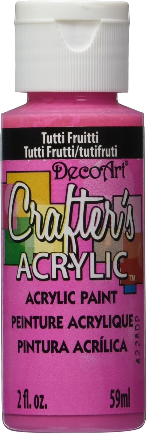 DecoArt DCA120-3 Crafter's Acrylic Paint, 2-Ounce, Tutti Fruitti...
