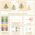 BEUNITONE 4PCS Christmas Tree Embroidery Kit Merry Christmas Stamped Cross Stitch Kit Snowflake Pine Tree Needlepoint Kit DIY Adult Beginner Stamp...