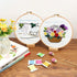 MAMUNU Embroidery Stitch Practice Kits, 3 Sets Animal Flower Stamped Pre Printed Cross Stitch Kits, Full Range of Embroidery Starter Kit with Hoop...