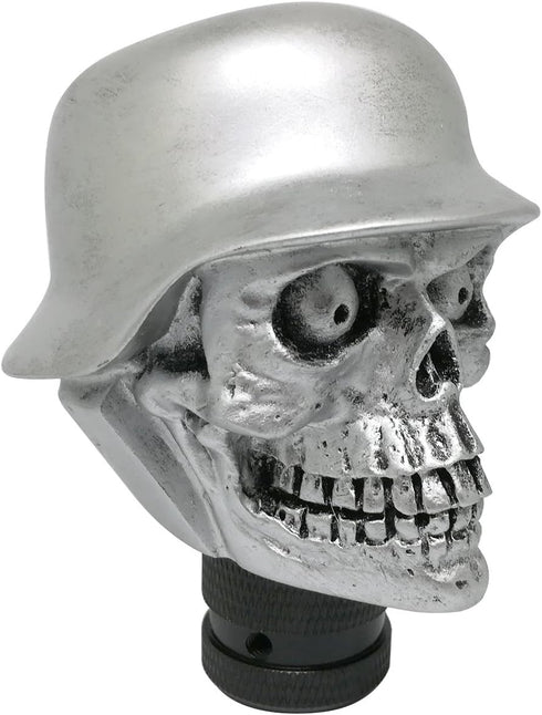Gear Shift Knob Skull Head Hat Style Automatic Shift Knob for 3 Adapter for Car Truck SUV Silver...