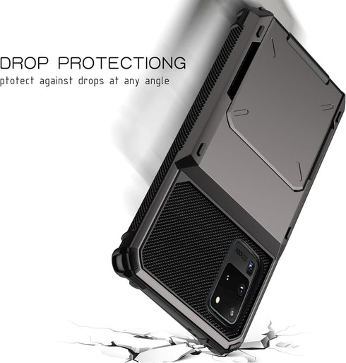 Asuwish Phone Case for Samsung Galaxy S20 Ultra 5G with Tempered Glass Screen Protector and Credit Card Holder Slot Hybrid Protective Cell Cover S...