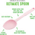 GreenLife Cooking Tools and Utensils, Silicone Spoon for Scooping Scraping and Mixing, Heat and Stain Resistant, Dishwasher Safe, Soft Pink...