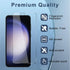 [3+3 Pack Compatible for Samsung Galaxy S23 FE Screen Protector 6.4 inch + Camera Lens Protector Fingerprint Recognition Tempered Glass Case Frien...