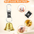 2" Bear Bell with Whistle Set for Hikers, Hiking Gear Solid Brass Camping Bear Bell with Whistle and Carabiner for Biking, Fishing, Climbing, Outd...