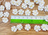 HukDok Mini Flowers with Thread Stem Mulberry Paper Flower Embellishment Card Craft Supplies Scrapbooking DIY Card Crafts Projects. (White)...