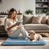 Dog Bed Mat, Dog Crate Pad Reversible,Soft Kennel Pad, Washable Dog Crate Mat (Cool and Warm),Pet Sleeping Mattress for Small Medium Dogs XB009 (1...