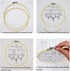 Westhood 3 Sets Beginners Embroidery kit, Different Stitches Practice with Instructions, Embroidery Starters Kit with Patterns Include 2 Wooden Em...