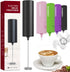 Milk Frother, Matcha Whisk, Frother Mini Frappe Mixer for Drink, Whisk Drink Mixer for Coffee, Cappuccino, Frappe, Matcha, Hot Chocolate, Black...
