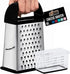 GORILLA GRIP XL 4-Sided Cheese Grater With Container, 100% BPA-Free Stainless Steel Box Graters, Parmesan Shredder, Grate Cheeses, Shred Veggies, ...