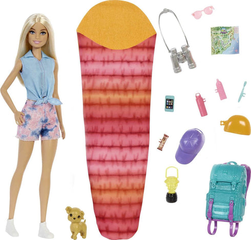 Barbie Doll & Accessories, It Takes Two Malibu Camping Playset with Doll, Pet Puppy & 10+ Accessories Including Sleeping Bag...