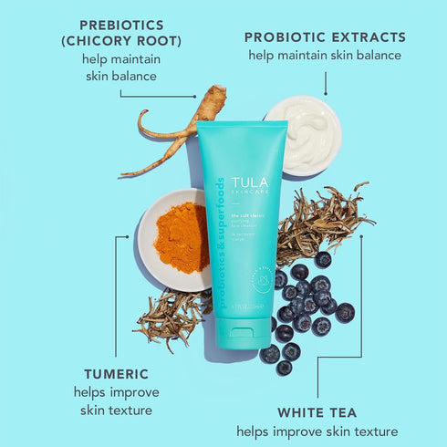 TULA Skin Care The Cult Classic Purifying Face Cleanser (Travel-Size) | Gentle and Effective Face Wash, Makeup Remover, Nourishing and Hydrating |...