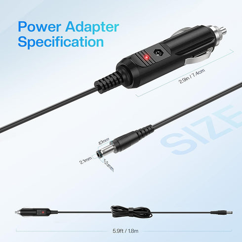 12V Car Adapter for All Comfier Neck Back Massage Cushion Cigarette Lighter Car Charger Adapter......