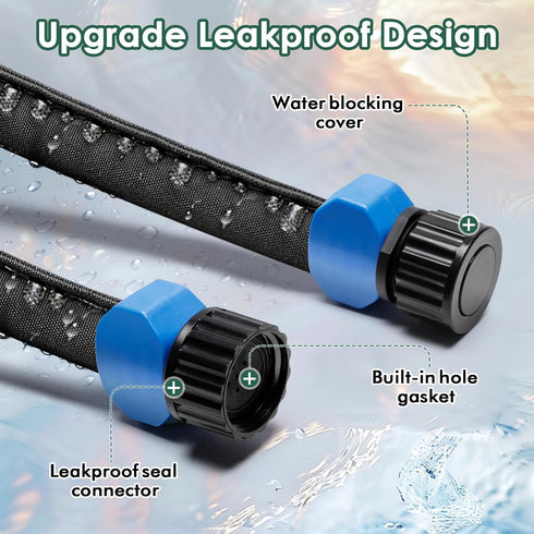 IPOW Heavy Duty Double Layer Design Saves 80% Water Leak Proof Soaker Hose, Drip Watering Hose for Garden, Lawn, Flower Bed, Vegetable Field (25 F...