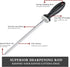 Knife Sharpener Rod, Little Cook 12 inch Knife Sharpening Steel, Knife Sharpening Rod with Ergonomic PP Handle (black)...