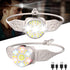 2 PACK Headlamps LED Rechargeable with Red Light, Adjustable Silicone Headband Comfortable Head Lamp Flashlight,Lightweight Waterproof Outdoor for...