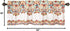 Lush Decor Clara Valance Paisley Damask Print Bohemian Style Single Curtain, 18” x 52”, Turquoise and Tangerine...