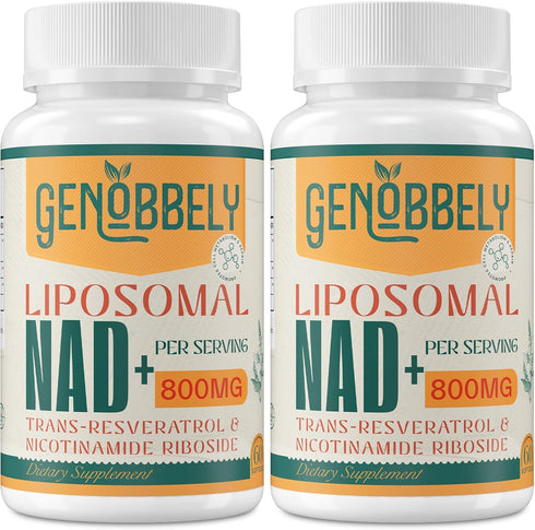 800 mg Liposomal NAD+ Supplement with Nicotinamide Riboside 200 mg, Trans-Resveratrol 100 mg - True NAD Supplement for DNA Repair, Healthy Aging, ...