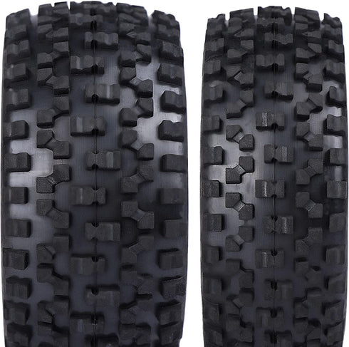 12mm Hex 2.2'' Pre-Glued RC Buggy Wheels and Tires, Out Dia. 3.5'' for 1/10 1/12 1/14 1/16 Off-Road RC Buggy Truck, Set of 4...