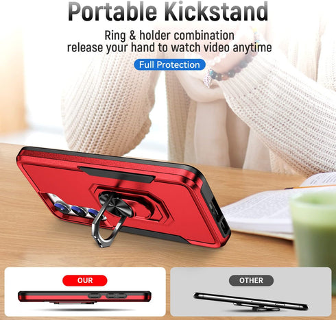 for Samsung Galaxy S23 Plus Case Galaxy S23+ Case with Kickstand Armor Magnetic Ring Rugged Protective Military Grade Shockproof Case for Galaxy S...