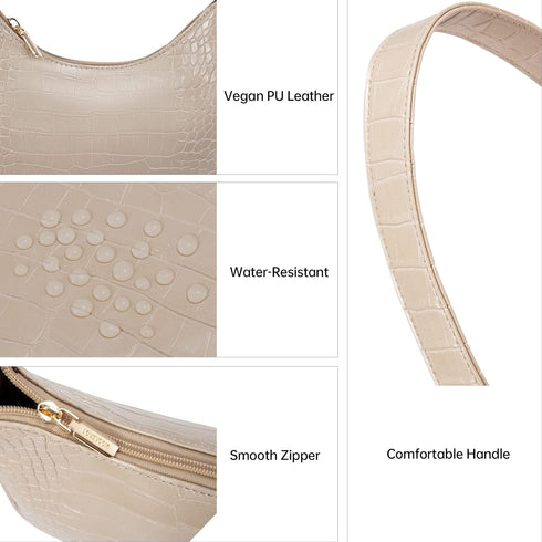 LOVEVOOK Shoulder Bag for Women, Small Purses Croc Pattern Clutch Purse Vegan Leather Little Purse Cute Mini Handbag...