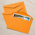 50 Pack Orange Envelopes 5-1/5 x 7-1/5 Envelopes A7 Invitation Envelopes for Personalize Gift Cards, Wedding, Baby Shower, Mailing, Birthday Party...