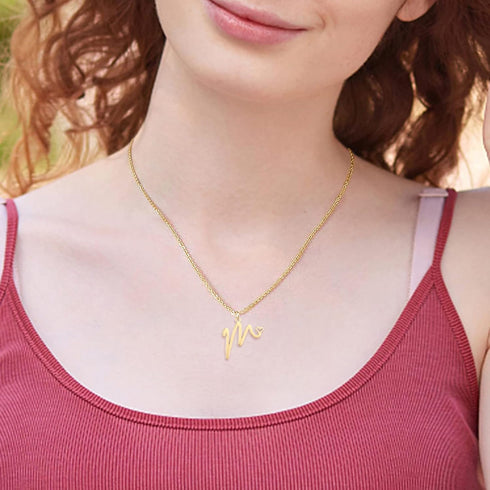 Initial Necklace for Women,14K Gold Dainty A-Z Letter Pendant with Heart Choker Necklace Jewelery Gifts,Personalized Cute Tiny Initial Pendant Nec...