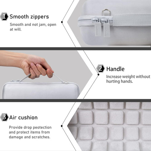 co2CREA Hard Travel Case Replacement for JBL Flip 6 FLIP 5 Waterproof Portable Bluetooth Speaker (White Case)...