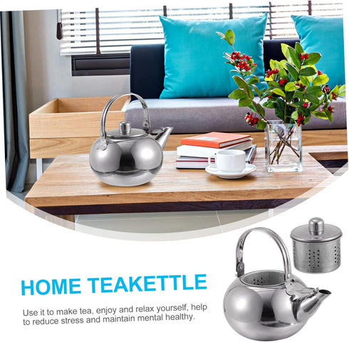 1pc Stainless Steel Pot Filter Screen Teapot Metal Tea Kettle with Infuser Coffee Kettle Water Kettle...