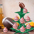 FRIDAY NIGHT Super Football Bowl Party Cardboard Cupcake Stands Mini Cake Dessert Stand Reusable Kid Birthday Baby Shower Sport Theme Supplies...